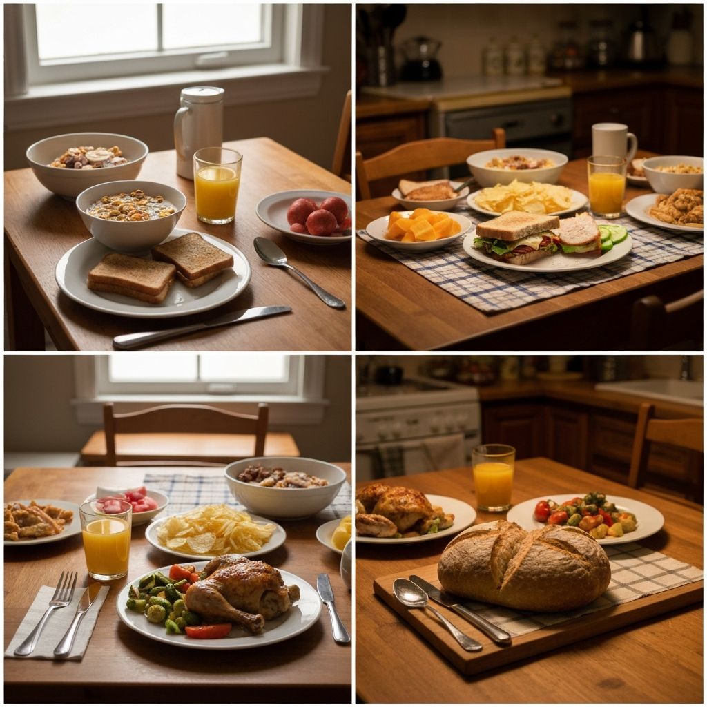 Everyday meals at different times